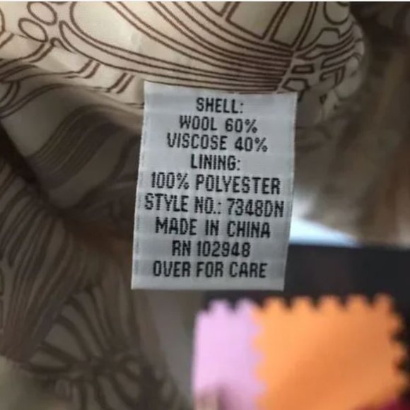 Anthropologie Tulle Cream Wool Blend Peacoat Size Extra Small XS - Picture 5 of 5